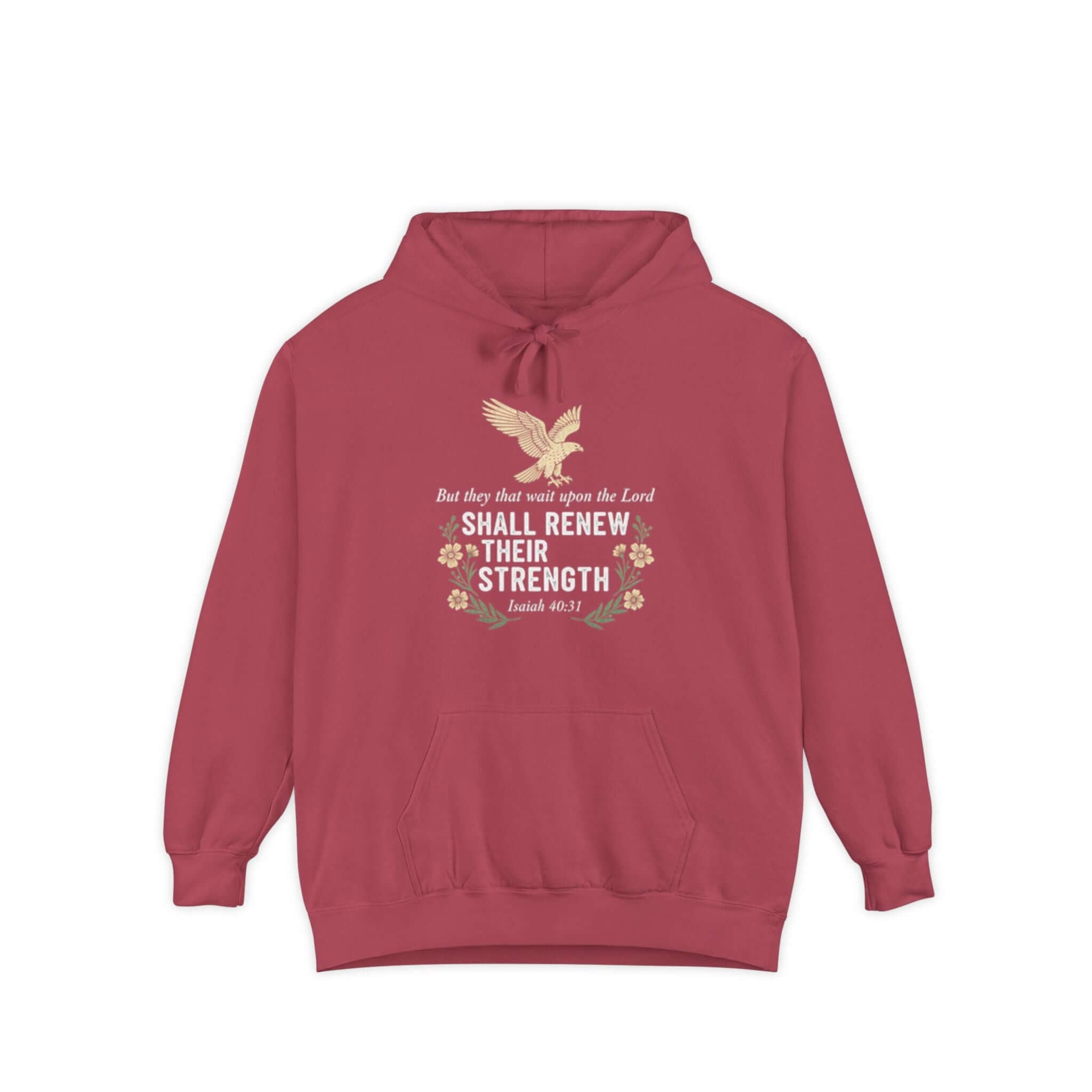  Infant apparel Hoodie red Isaiah 40:31 Faith Hoodie