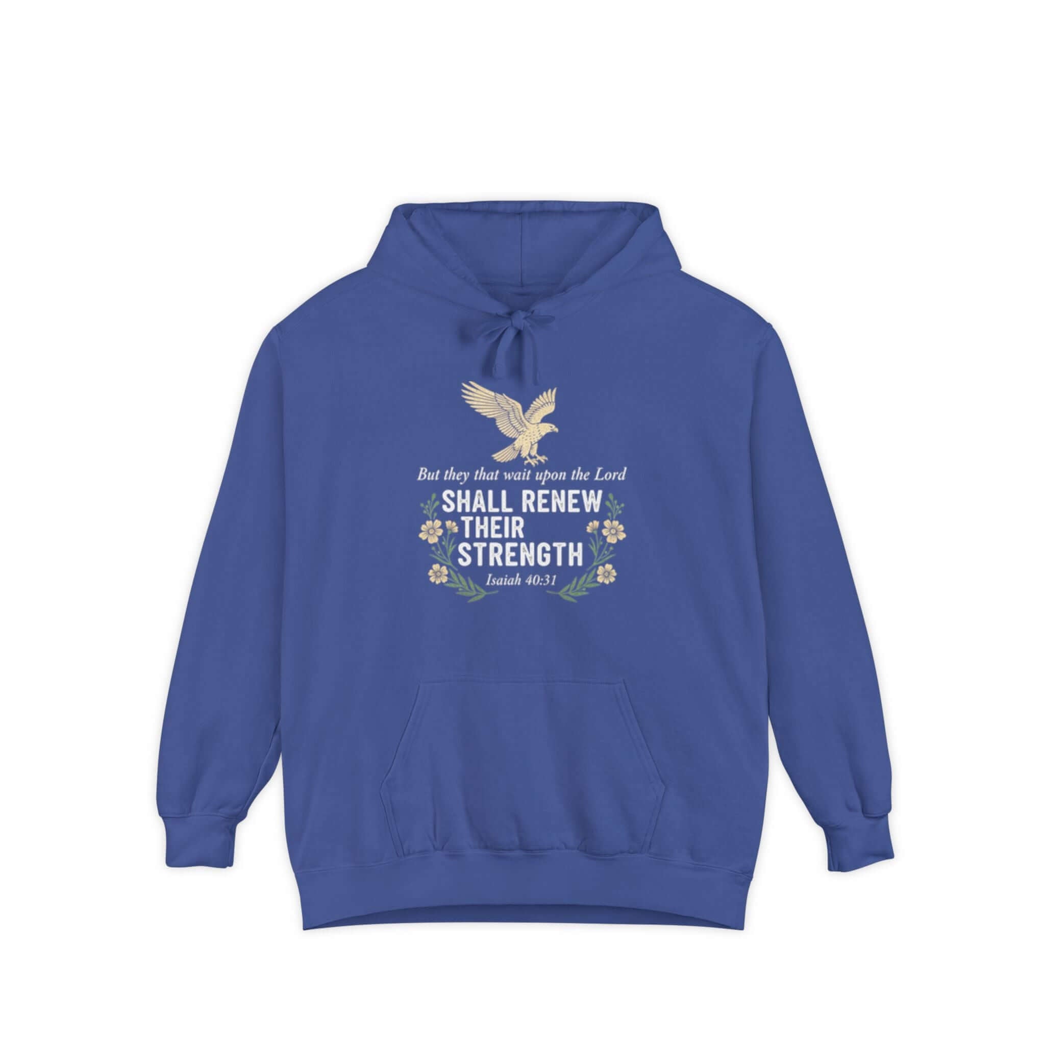 Infant apparel Hoodie blue  Isaiah 40:31 Faith Hoodie