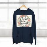 Grace is Enough Floral Hoodie, Cozy Gift for Mom, Faith-Based Clothing