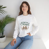Christmas Sweatshirt — "Away in a Manger" Nativity Crewneck