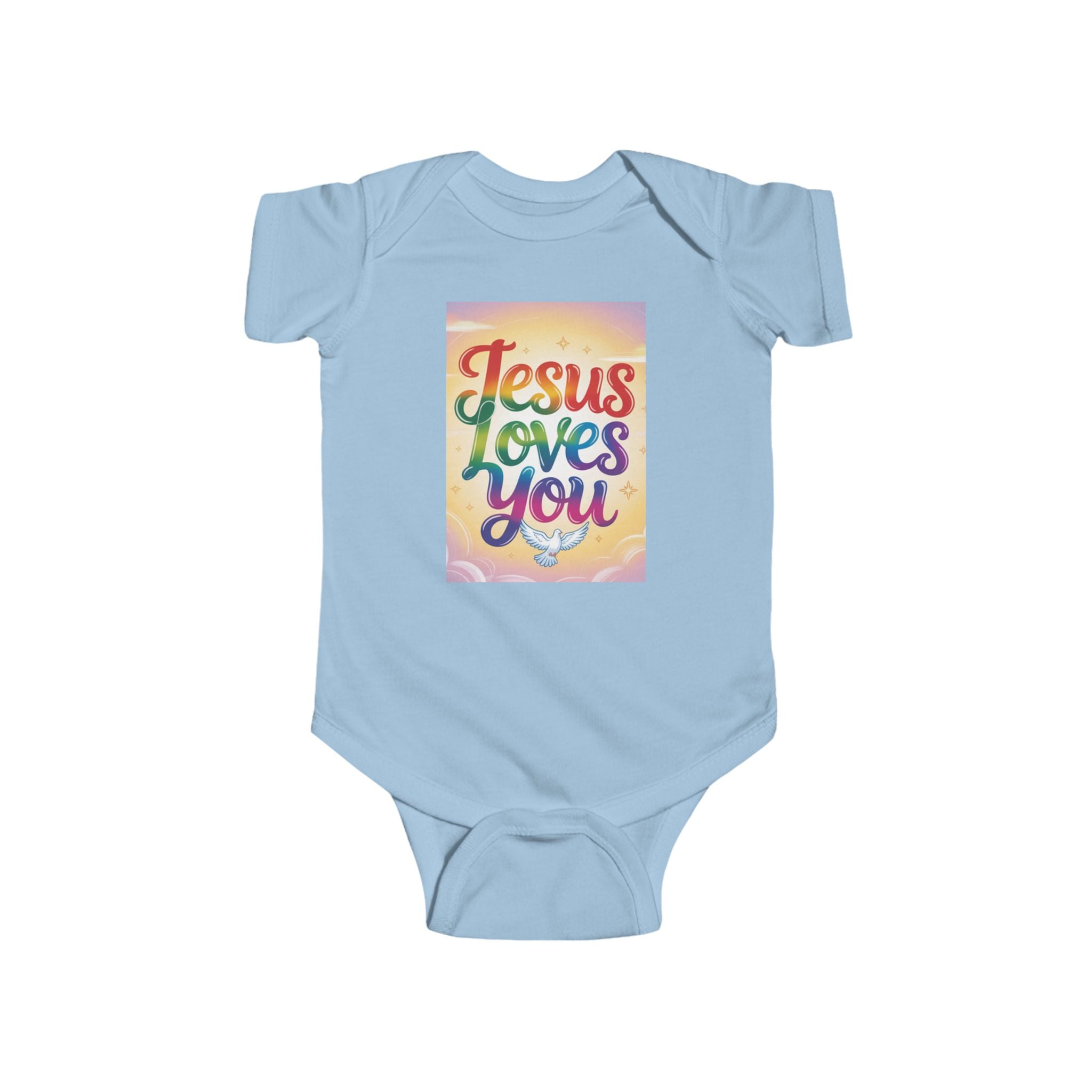 Jesus Loves You Infant Bodysuit, Baby Bodysuit, Cute Onesie Printify