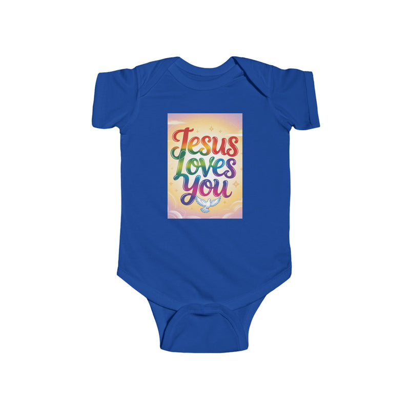 Jesus Loves You Infant Bodysuit, Baby Bodysuit, Cute Onesie