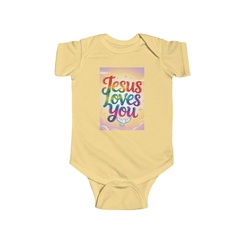Jesus Loves You Infant Bodysuit, Baby Bodysuit, Cute Onesie