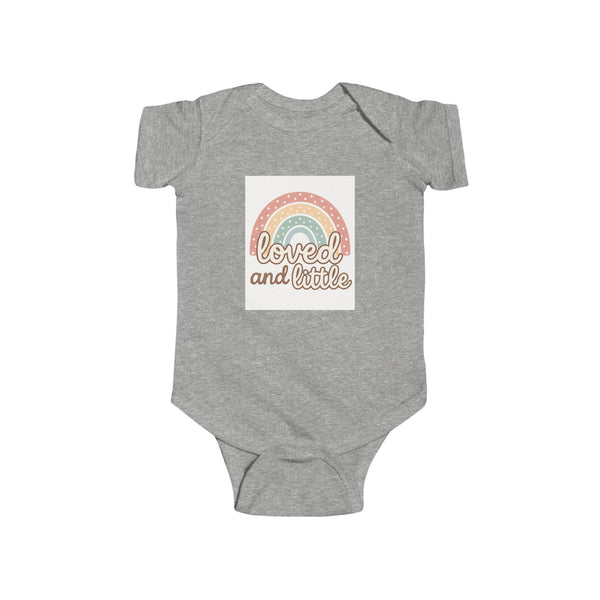 Rainbow Loved and Little Baby Bodysuit, Cute Infant Onesie, Baby Shower Outfit