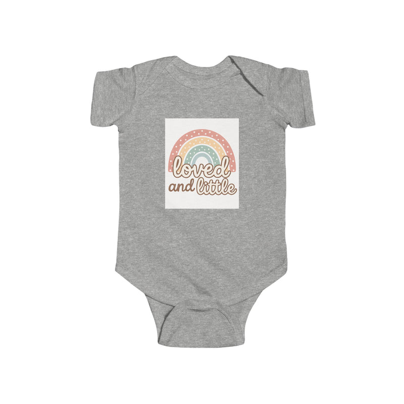 Rainbow Loved and Little Baby Bodysuit, Cute Infant Onesie, Baby Shower Outfit