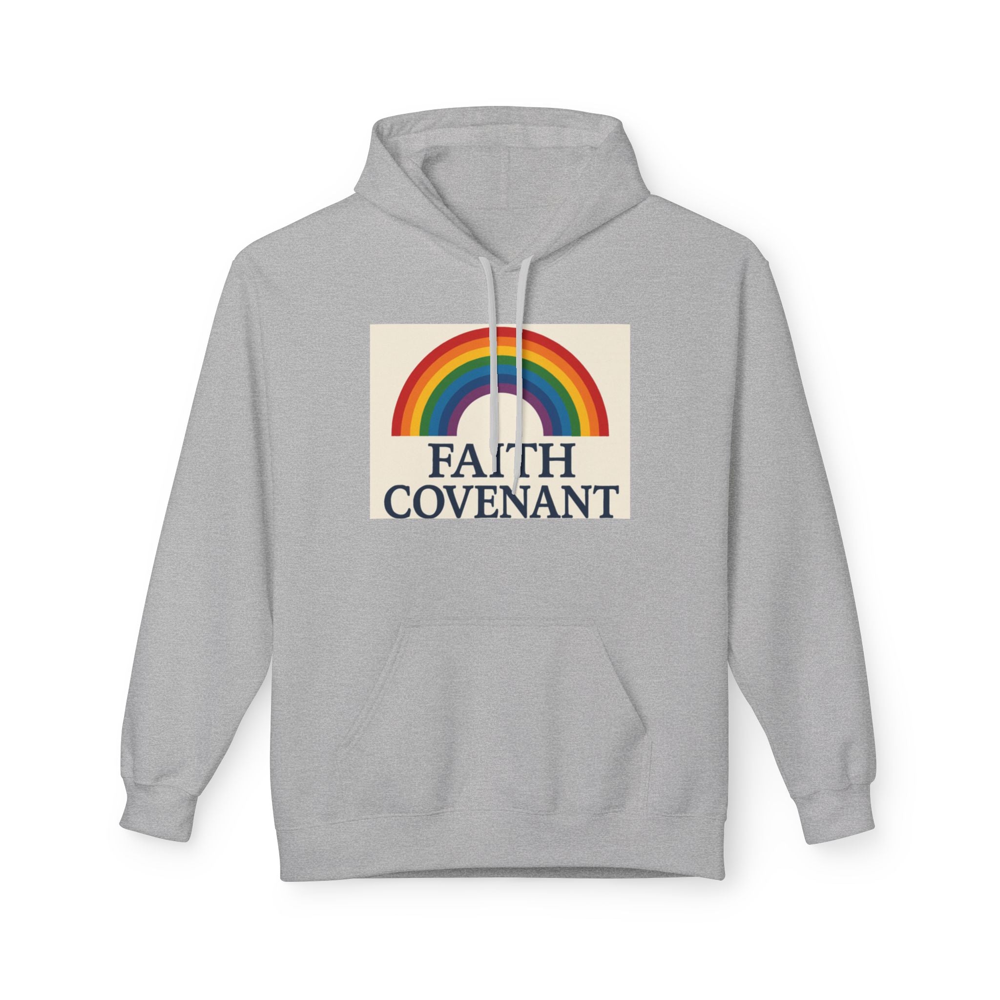 Faith Covenant Hoodie Rainbow Hoodie Christian Clothing silver