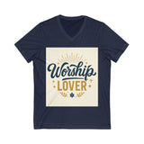Worship Lover Tee, V Neck Shirt, Praise and Worship
