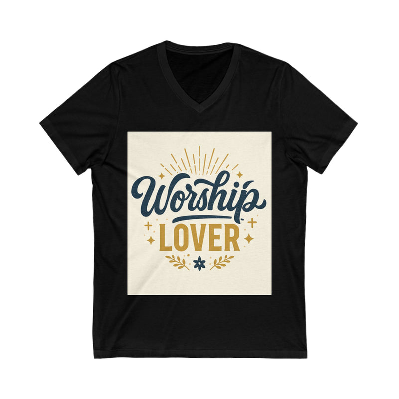 Worship Lover Tee, V Neck Shirt, Praise and Worship