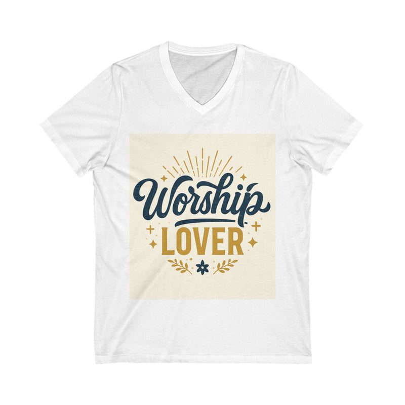 Worship Lover Tee, V Neck Shirt, Praise and Worship