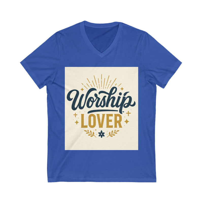 Worship Lover Tee, V Neck Shirt, Praise and Worship