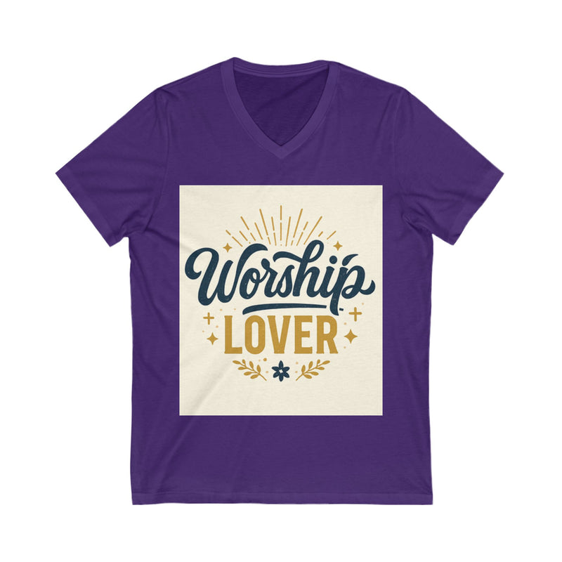 Worship Lover Tee, V Neck Shirt, Praise and Worship