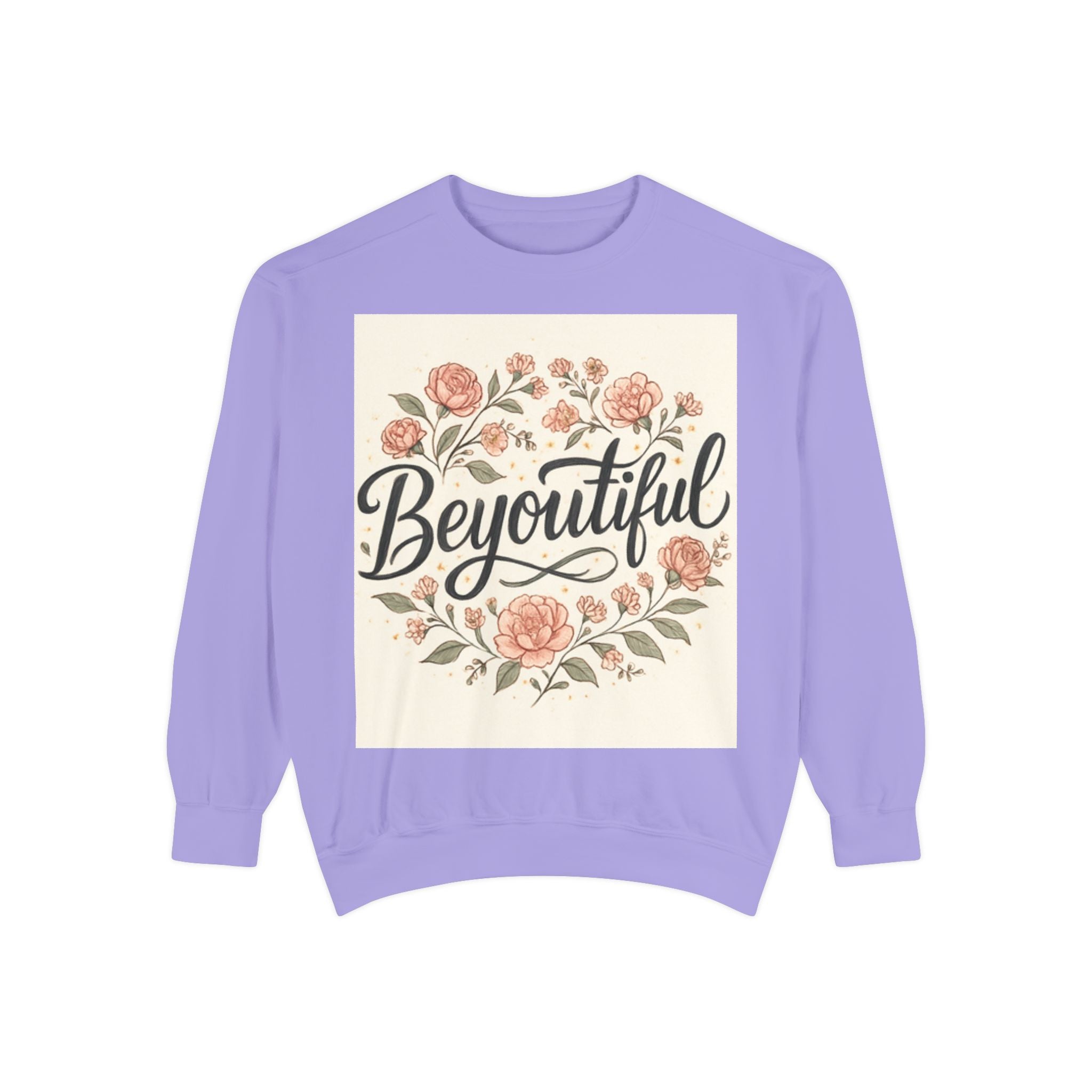christian sweatshirt Beyoutiful Floral Sweatshirt, Cozy Sweatshirt purple