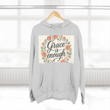 Grace is Enough Floral Hoodie, Cozy Gift for Mom, Faith-Based Clothing