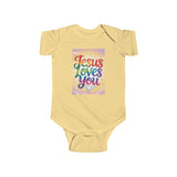 Jesus Loves You Infant Bodysuit, Baby Bodysuit, Cute Onesie Printify