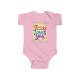 Jesus Loves You Infant Bodysuit, Baby Bodysuit, Cute Onesie Printify