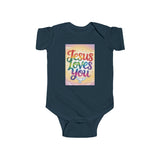 Jesus Loves You Infant Bodysuit, Baby Bodysuit, Cute Onesie Printify