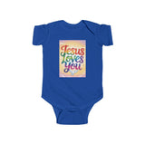 Jesus Loves You Infant Bodysuit, Baby Bodysuit, Cute Onesie Printify