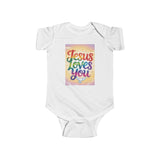 Jesus Loves You Infant Bodysuit, Baby Bodysuit, Cute Onesie Printify