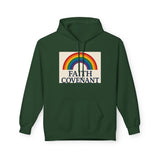 Faith Covenant Rainbow Hoodie — Retro Inspirational Christian Pullover