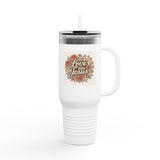 Floral Insulated Travel Mug, 40oz - Love like Jesus Tumbler, Blessed Drinkware