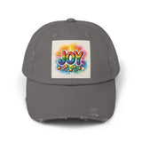 Joy Distressed Cap, Casual Wear, Distressed Cap