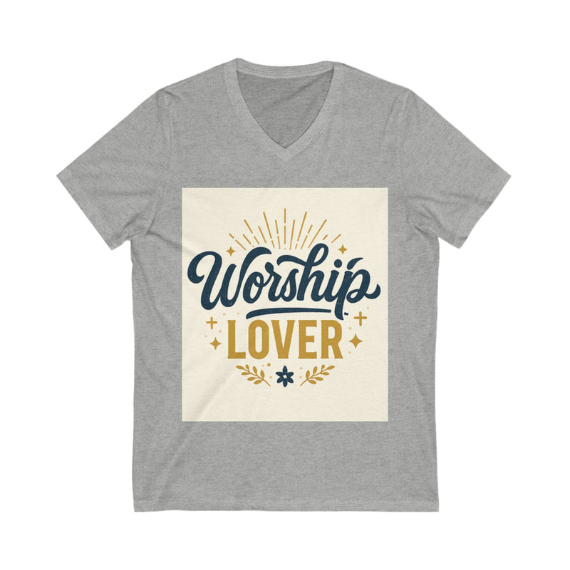 Worship Lover Tee, V Neck Shirt, Praise and Worship
