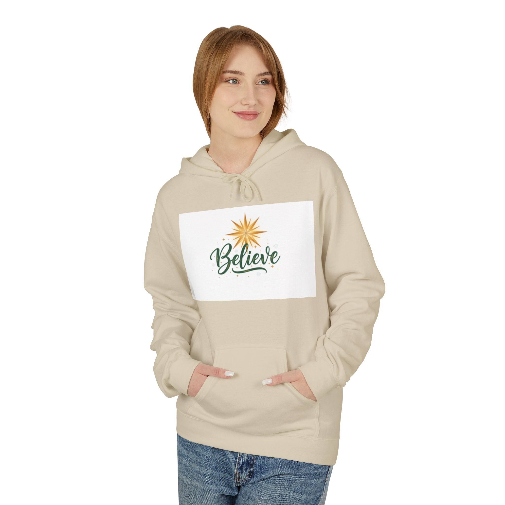 christian sweatshirt Believe Holiday Hoodie  skin