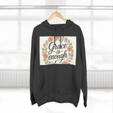 Grace is Enough Floral Hoodie, Cozy Gift for Mom, Faith-Based Clothing