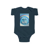 Rainbow Child of God Infant Bodysuit, Cute Baby Outfit, Christian Baby Wear