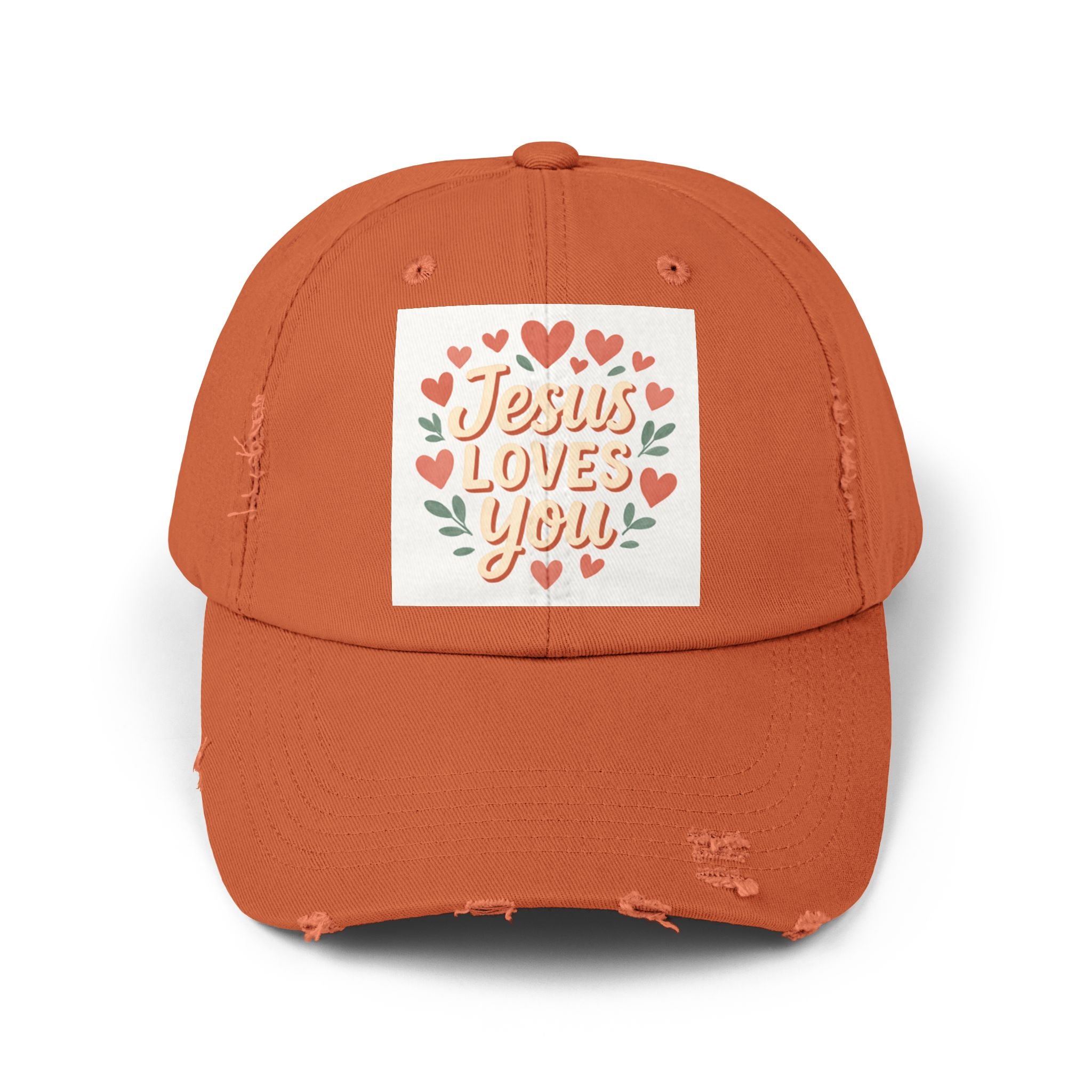 Jesus Loves You Distressed Cap, Vintage Cap, Jesus Apparel