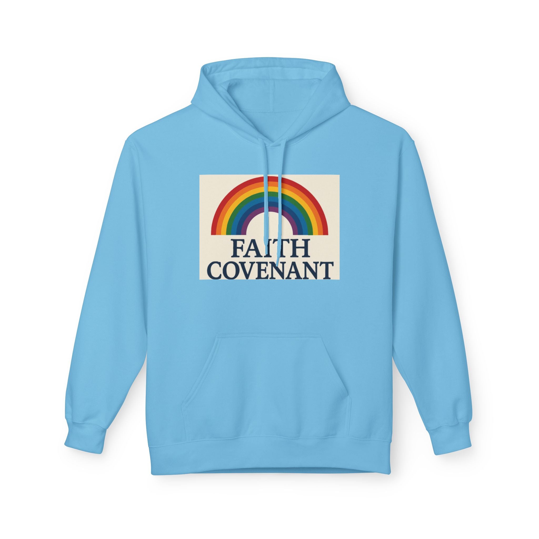 Faith Covenant Hoodie Rainbow Hoodie Christian Clothing blue