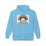 Faith Covenant Rainbow Hoodie — Retro Inspirational Christian Pullover