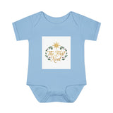 Infant Bodysuit – "The First Noel" Christmas Baby Onesie Printify