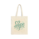 Hope Cotton Canvas Tote Bag, Inspirational Gift, Motivational Tote for Everyday Use Printify