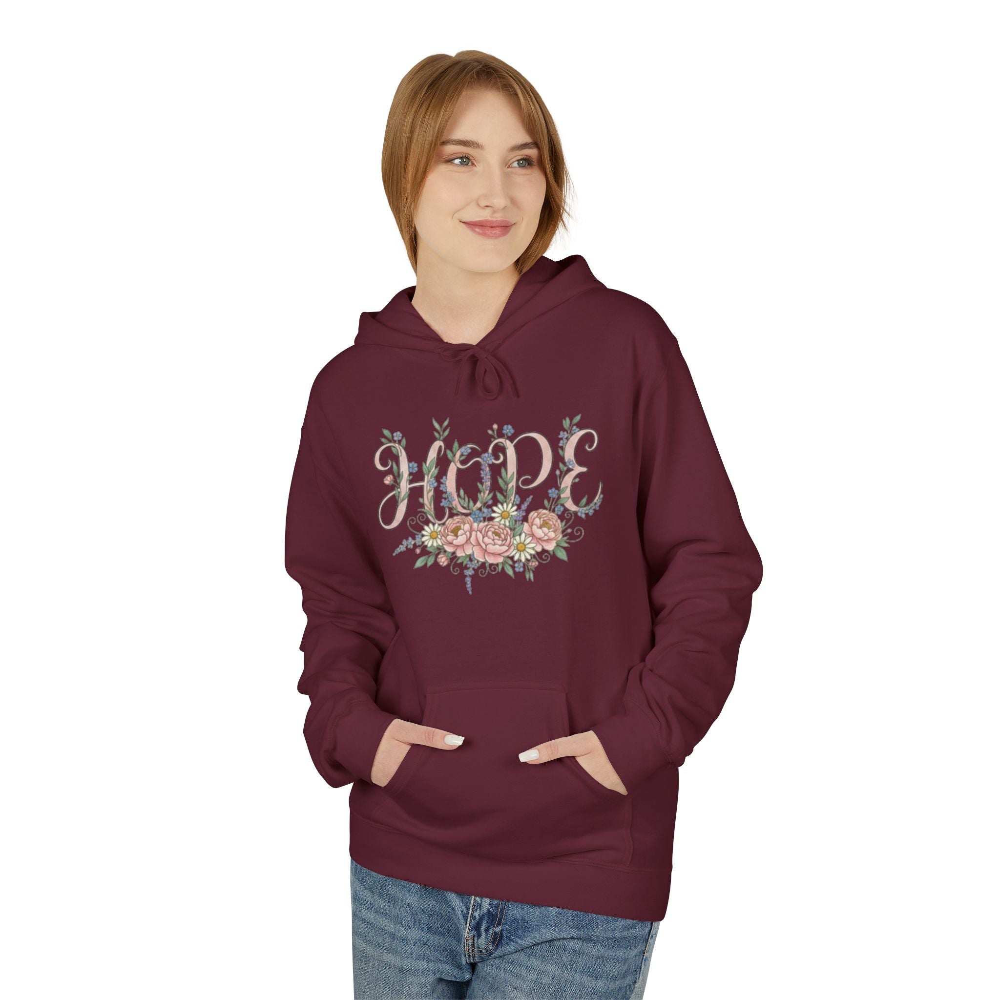 Hope Floral Faith Hoodie — Inspirational Scripture-Inspired Sweatshirt