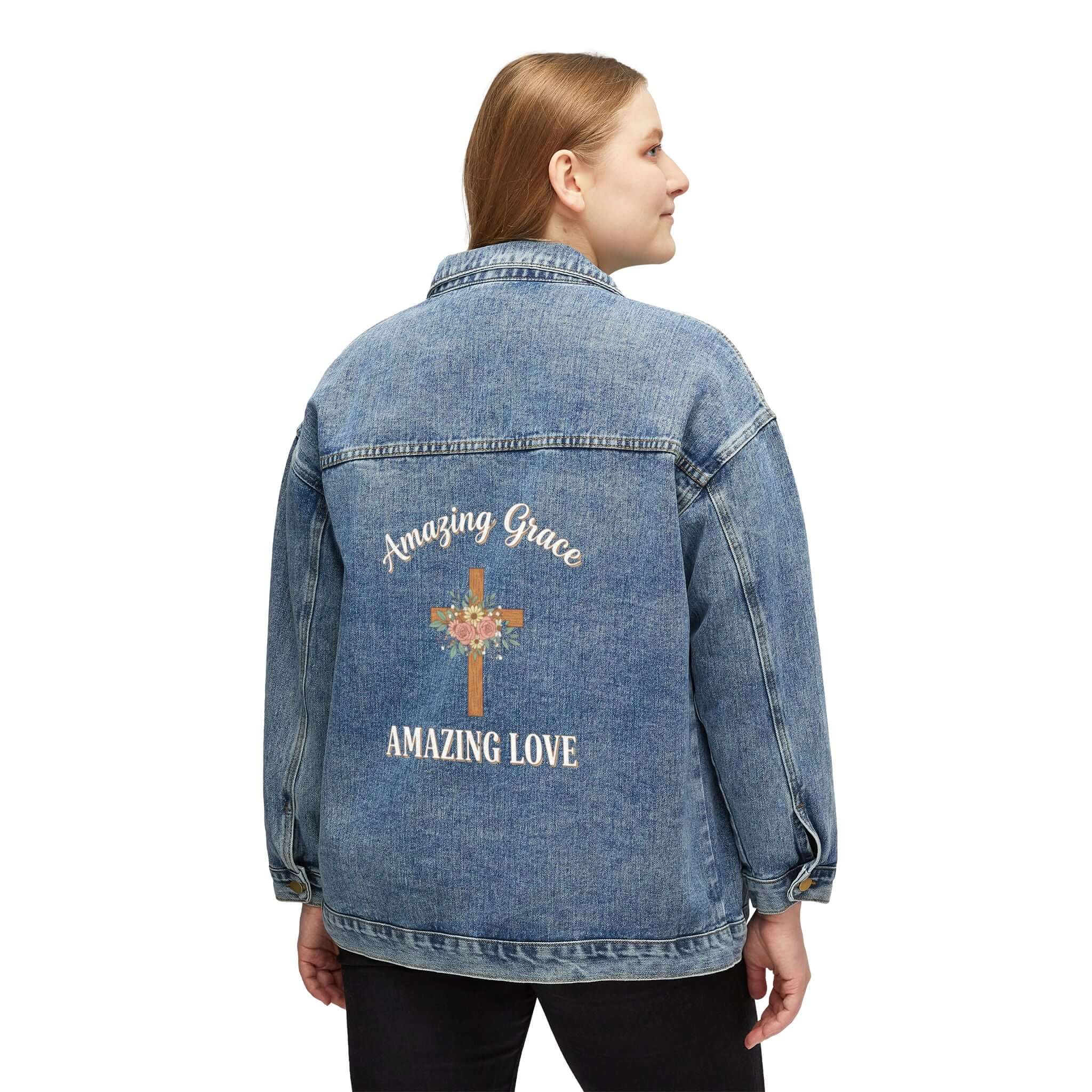 Amazing Grace Amazing Love Denim Jacket — Women's Easter Denim Jacket