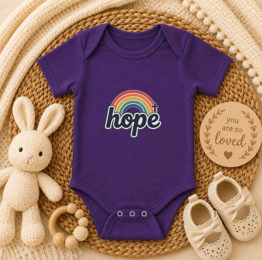 Infant Bodysuit - 'Hope' Rainbow Baby Onesie - faithcovenant