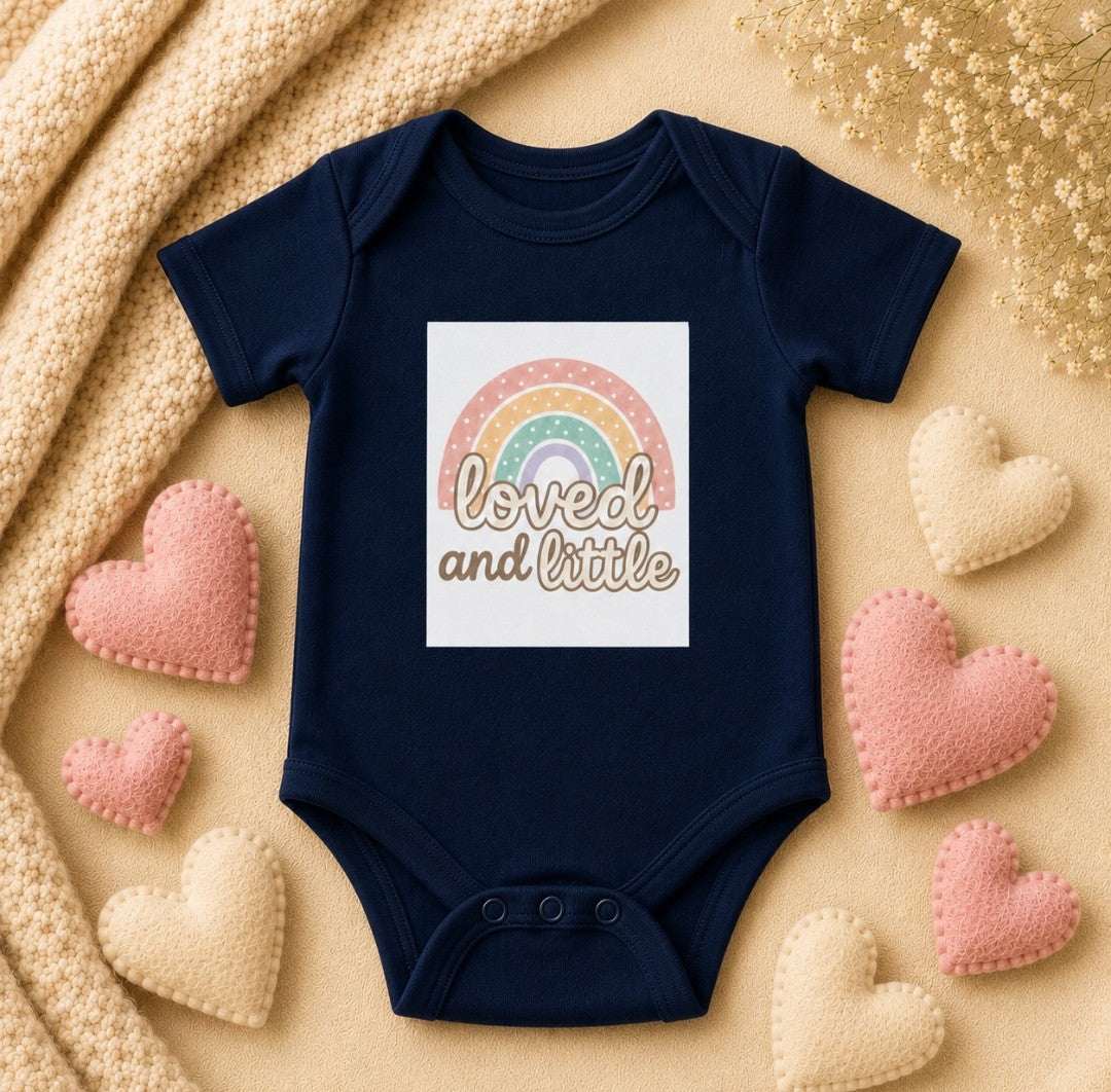 Loved and Little Rainbow Baby Bodysuit - Cute Infant Onesie for Comfort - faithcovenant